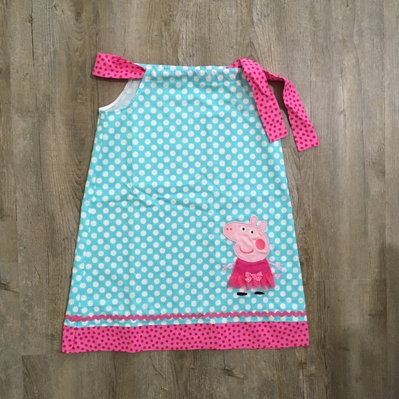 New PEPPA PIG AND HER FRIENDS APPLIQUE DRESS